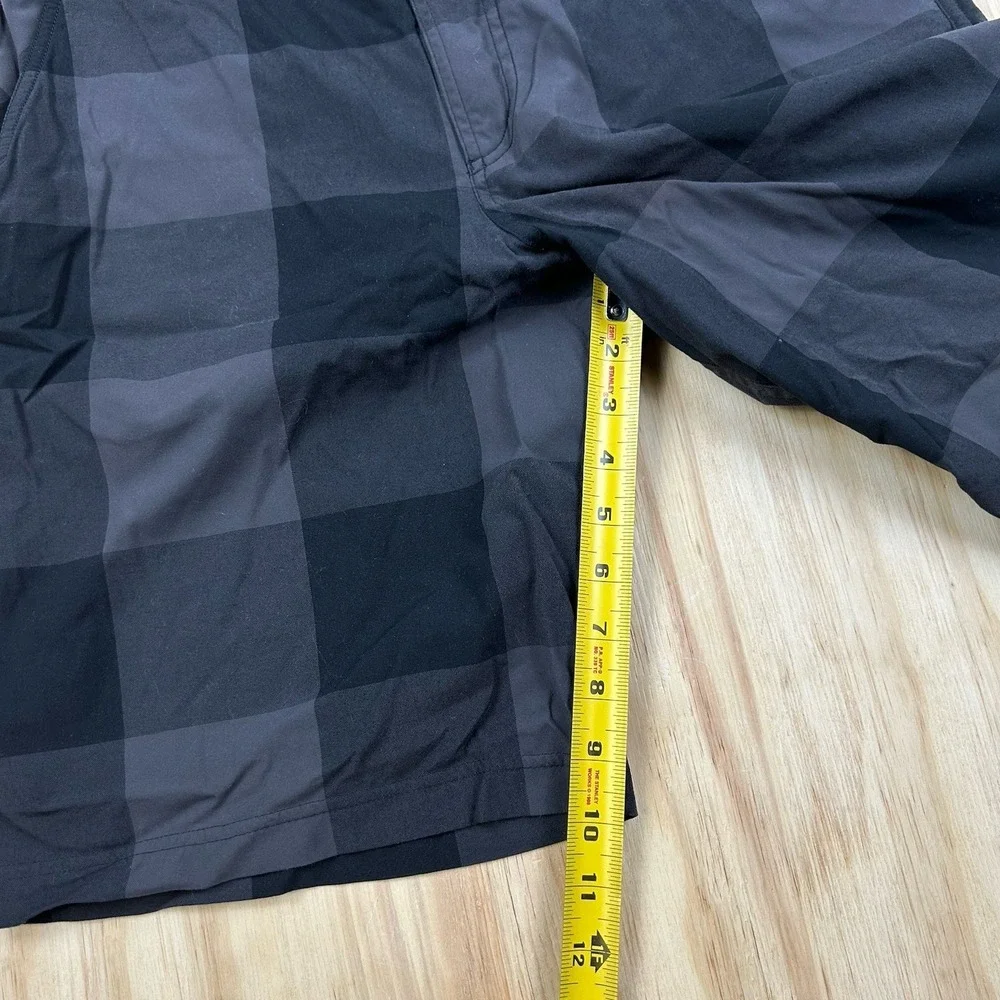 Lululemon‎ Men's Commission Shorts FITS 32 Grey Black Buffalo Plaid Chino Golf
